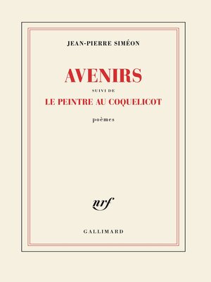 cover image of Avenirs suivi de Le peintre au coquelicot